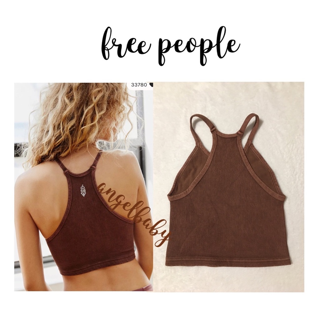 Free People Happiness Runs Crop in Chocolate! - Picture 5 of 12